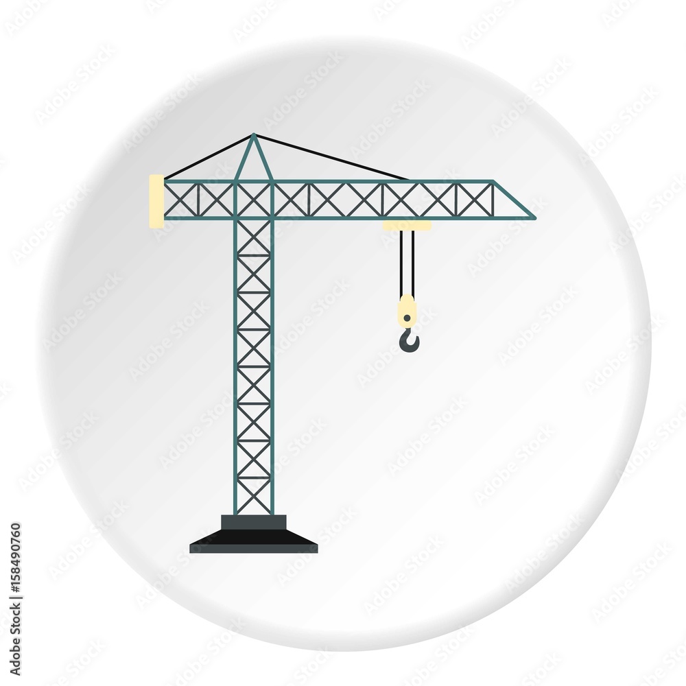 Crane icon, flat style Crane icon, flat style