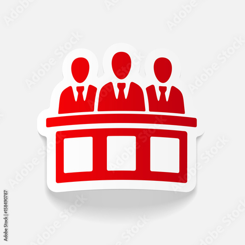 realistic design element. jurors