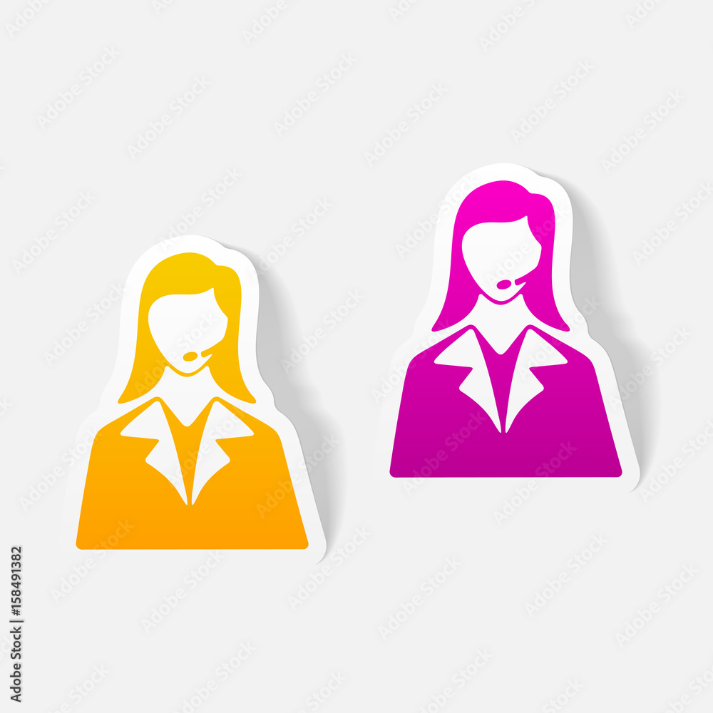 realistic design element. telephone operator realistic design element. telephone operator