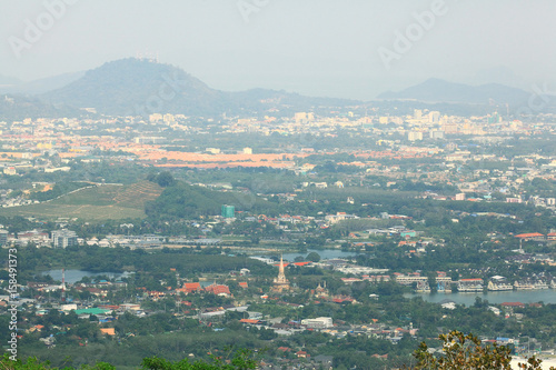  View of the city from a height photo