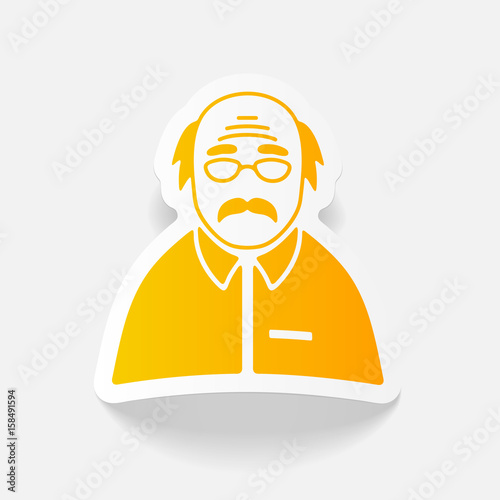 realistic design element. senior citizens