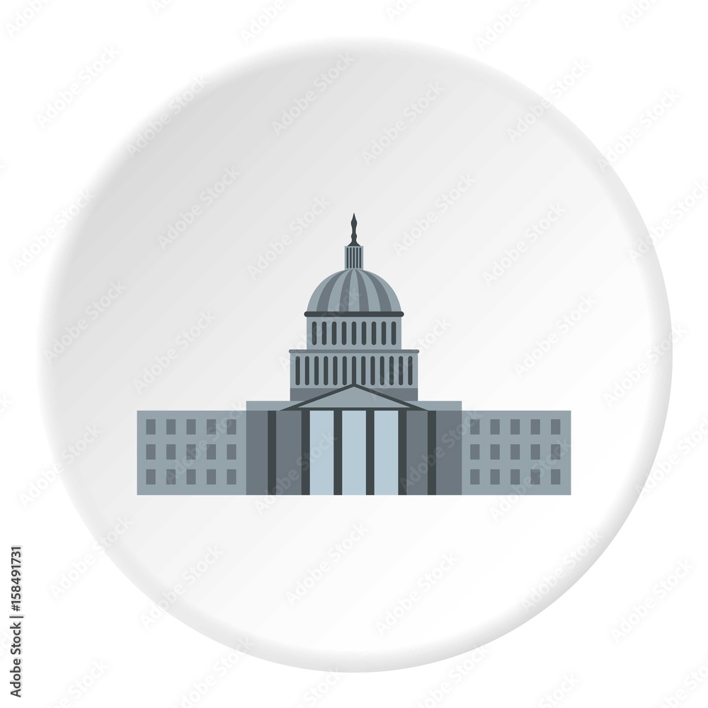 Capitol icon, flat style
