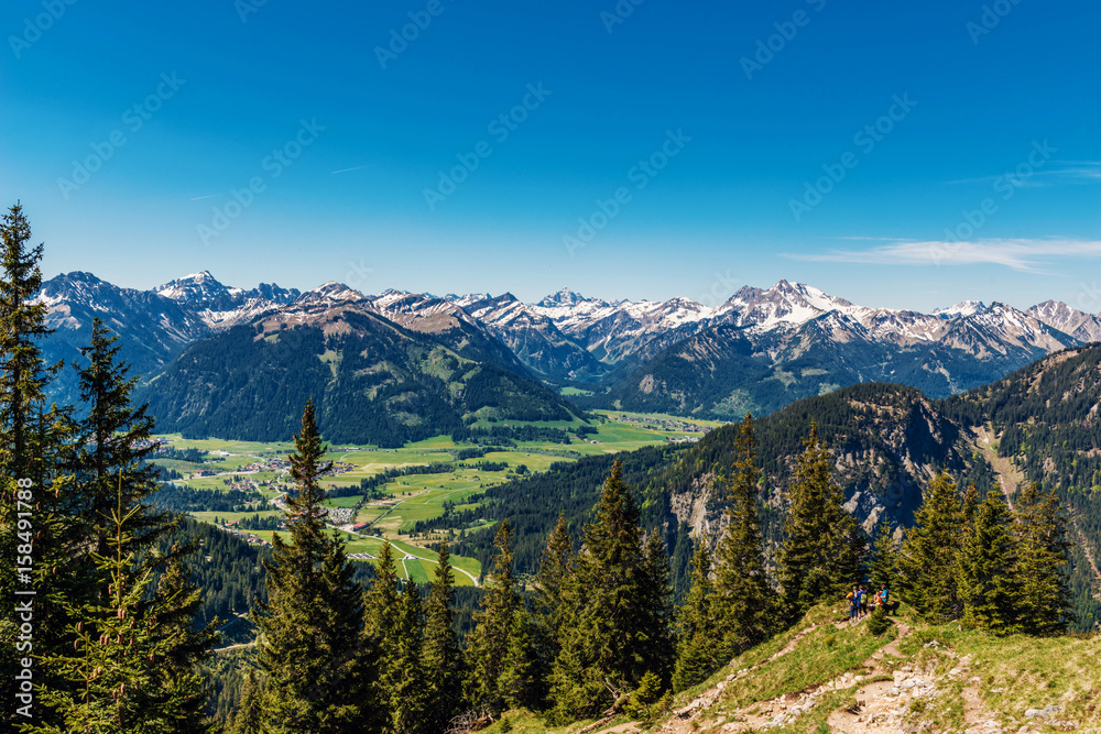 View from Aggenstein towards Allgau Alps