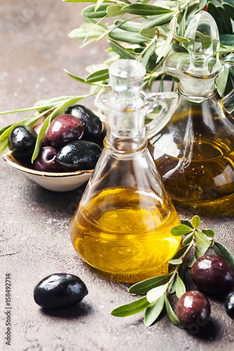 Olive oil and olive branch