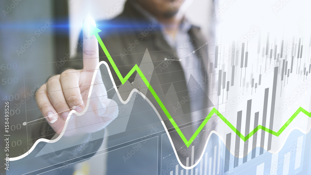Businessman analysis finance diagram. Business graph background. financial graph Businessman analysis finance diagram. Business graph background. financial graph