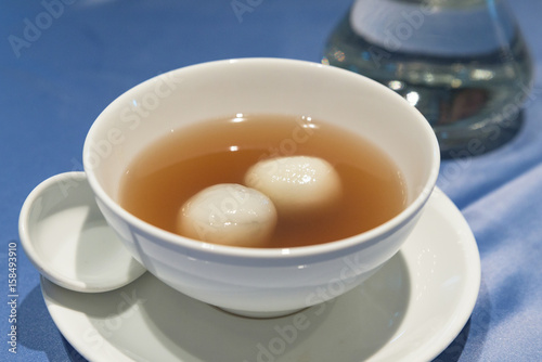 Black Sesame Dumplings in Ginger Tea