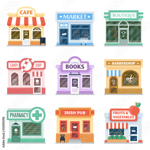 Shop fronts collection, exterior design