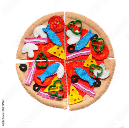 Felt pizza. Felt food toys for the kids