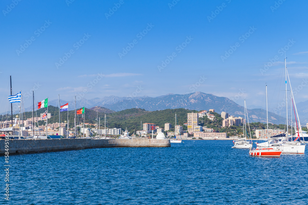 Port of Ajaccio, the capital city of Corsica