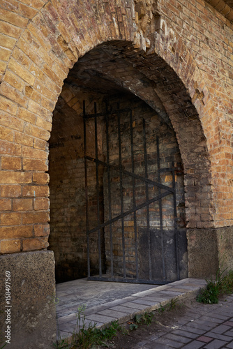 Arched passage in the fortress. Fragment of the fortification of the nineteenth century The Kiev Fortress