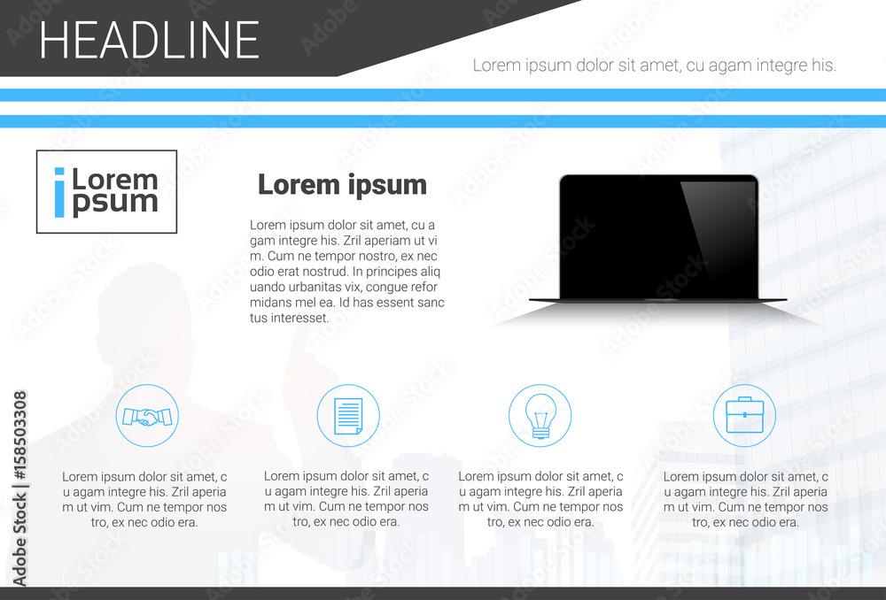 Template Design Brochure, Annual Report, Magazine, Poster, Corporate Presentation, Portfolio, Flyer With Copy Space Vector Illustration