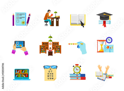 Library icon set