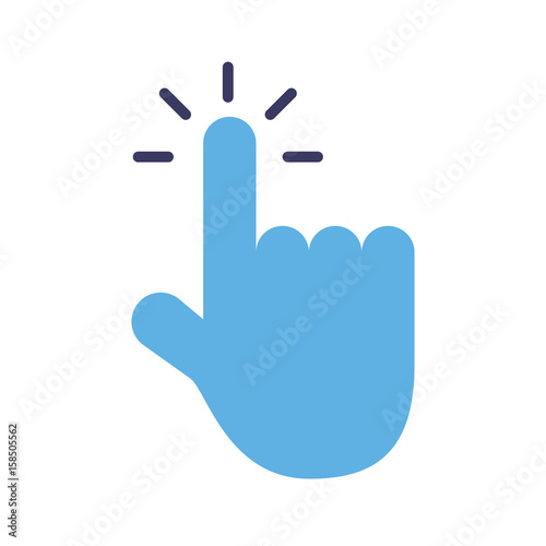 hand pointer isolated icon vector illustration design