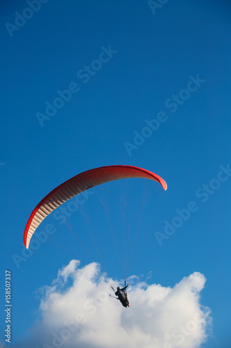 Paragliding into the clouds in Brazil