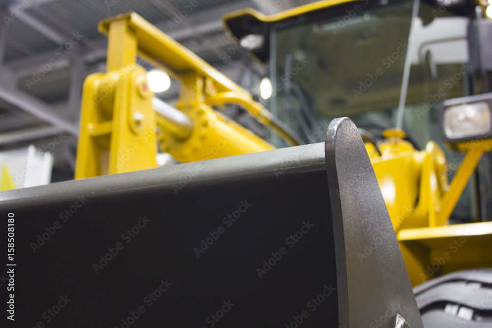 Fototapeta premium wheel yellow excavator
