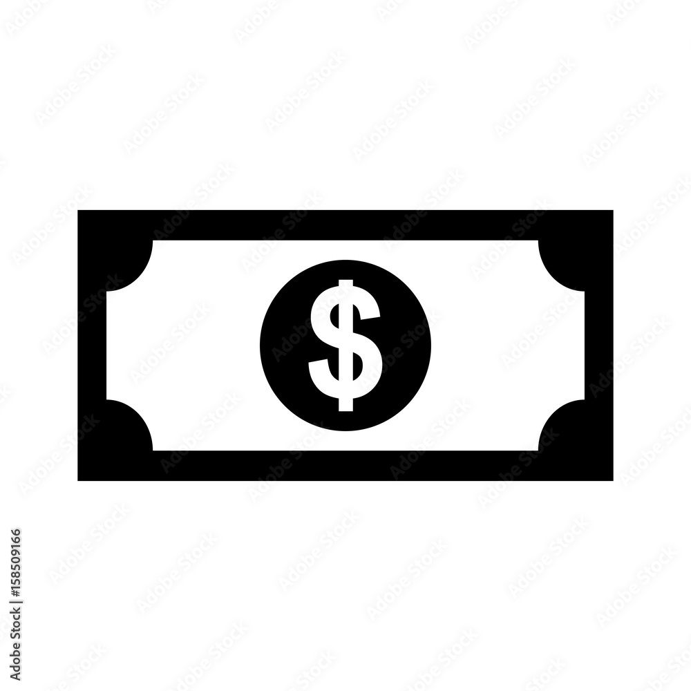 bill money dollar icon vector illustration design