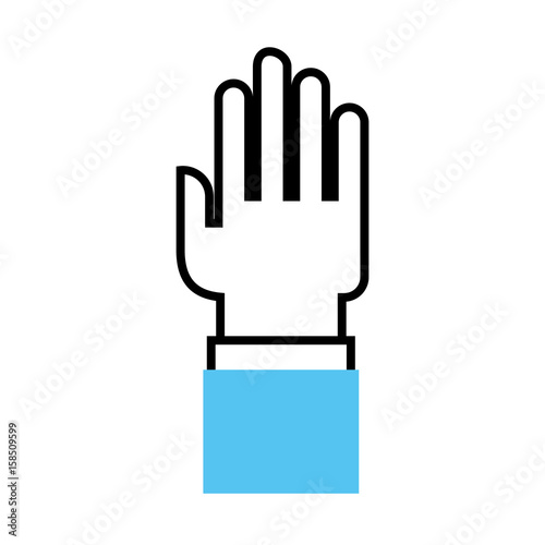 hand human open icon vector illustration design