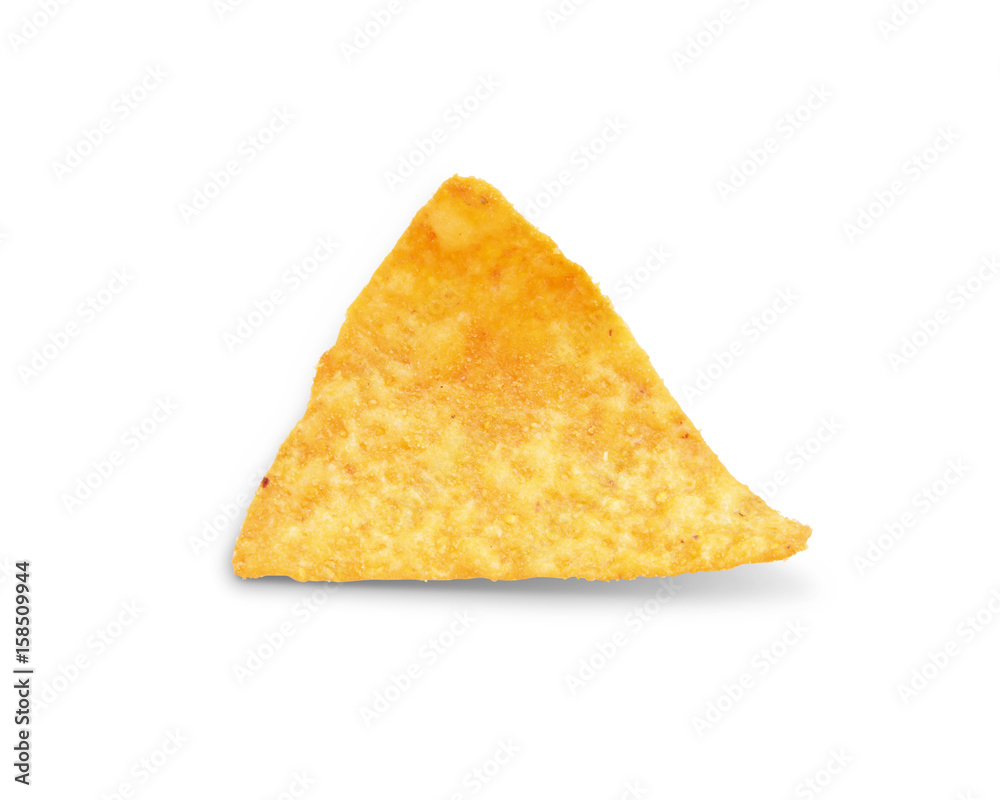 Isolated nachos chips with clipping path