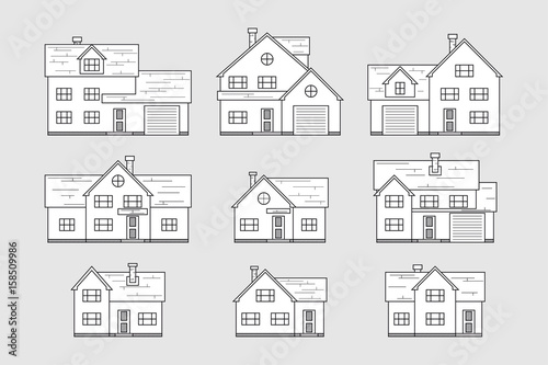 set of houses