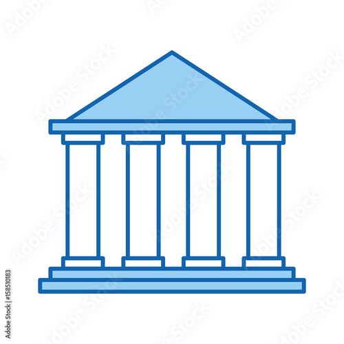 building with columns icon vector illustration design