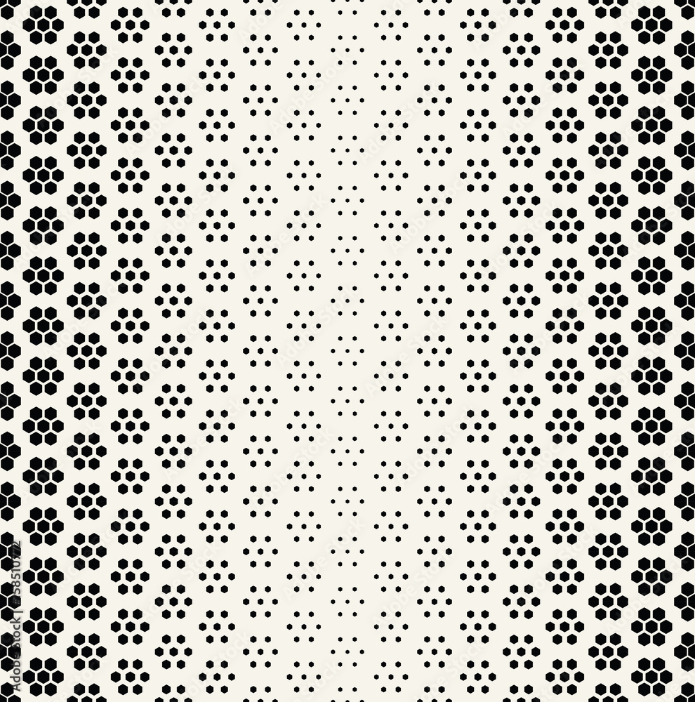 geometric hexagon seamless vector halftone pattern background geometric hexagon seamless vector halftone pattern background