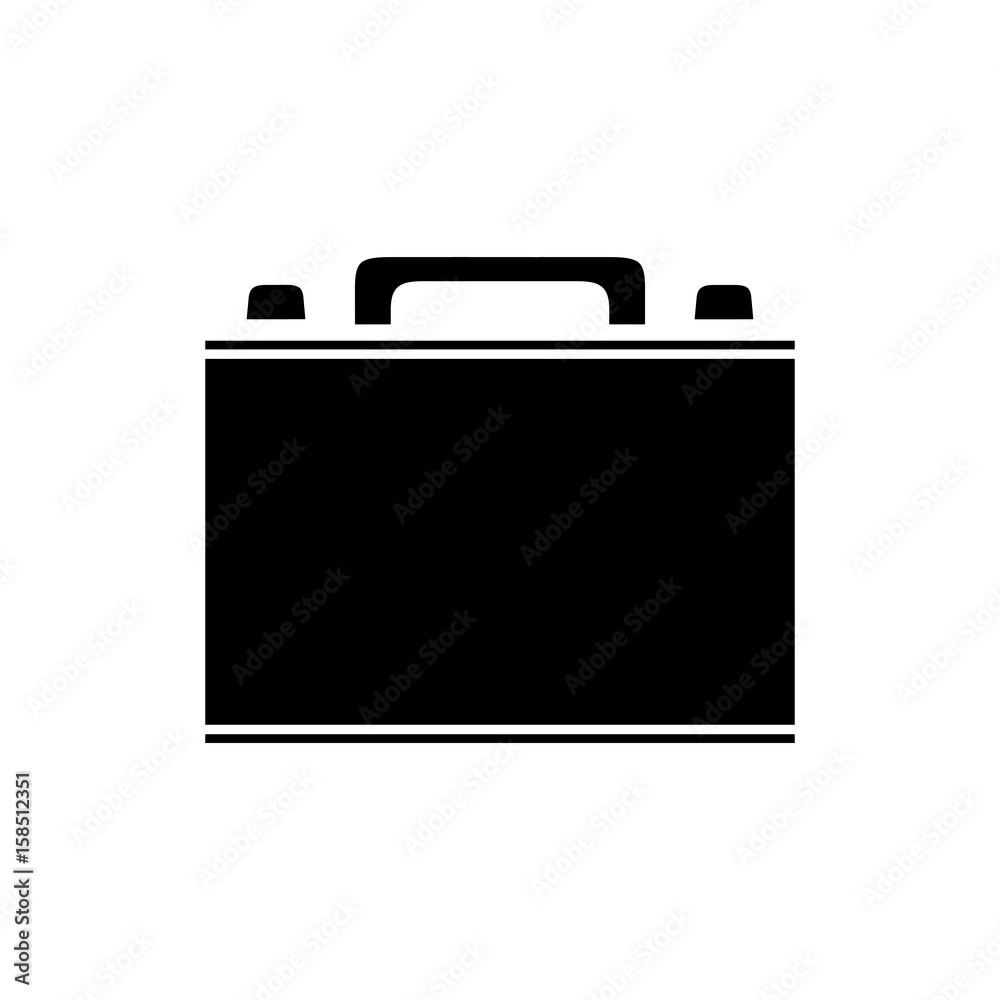 briefcase accessory icon over white background vector illustration