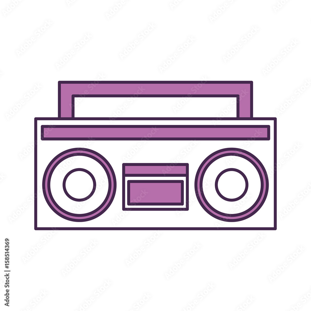 retro radio isolated icon vector illustration design retro radio isolated icon vector illustration design