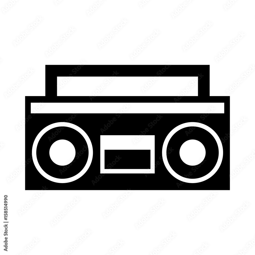 retro radio isolated icon vector illustration design retro radio isolated icon vector illustration design
