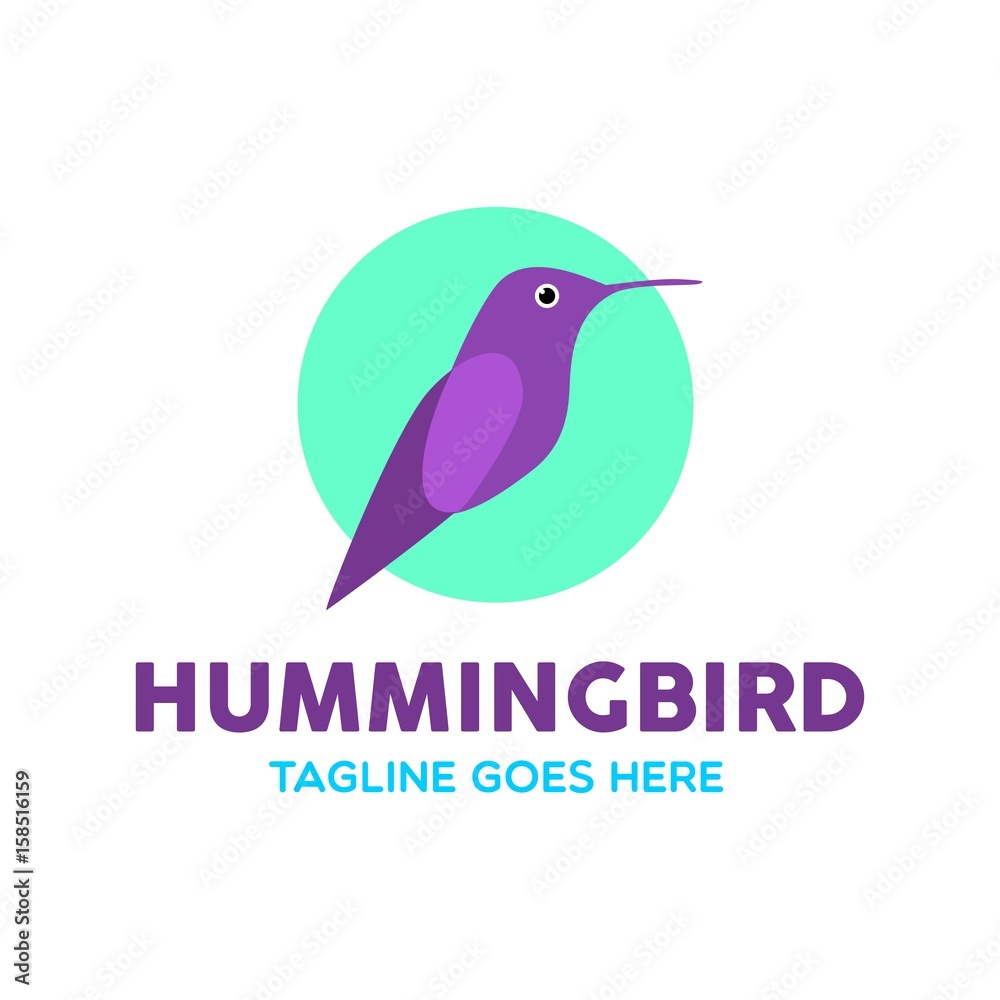 Fototapeta premium Unique Hummingbird Logo Template