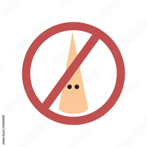 Flat web icon on white background racism fight photo