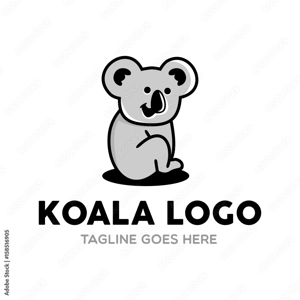 Fototapeta premium Unikalny szablon znaku maskotka logo Koala
