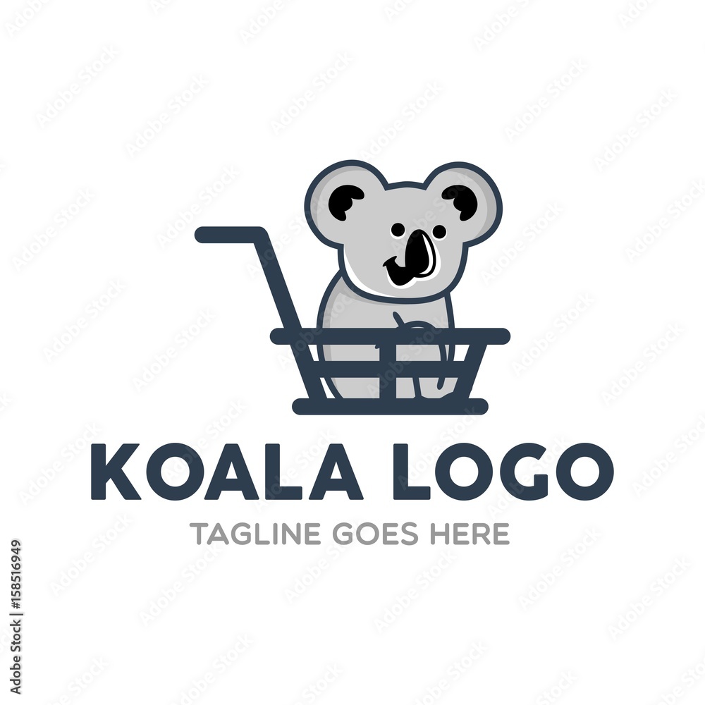Obraz premium Unique Koala Logo Mascot Character Template