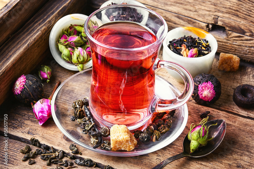 Tea cup and herbal tea