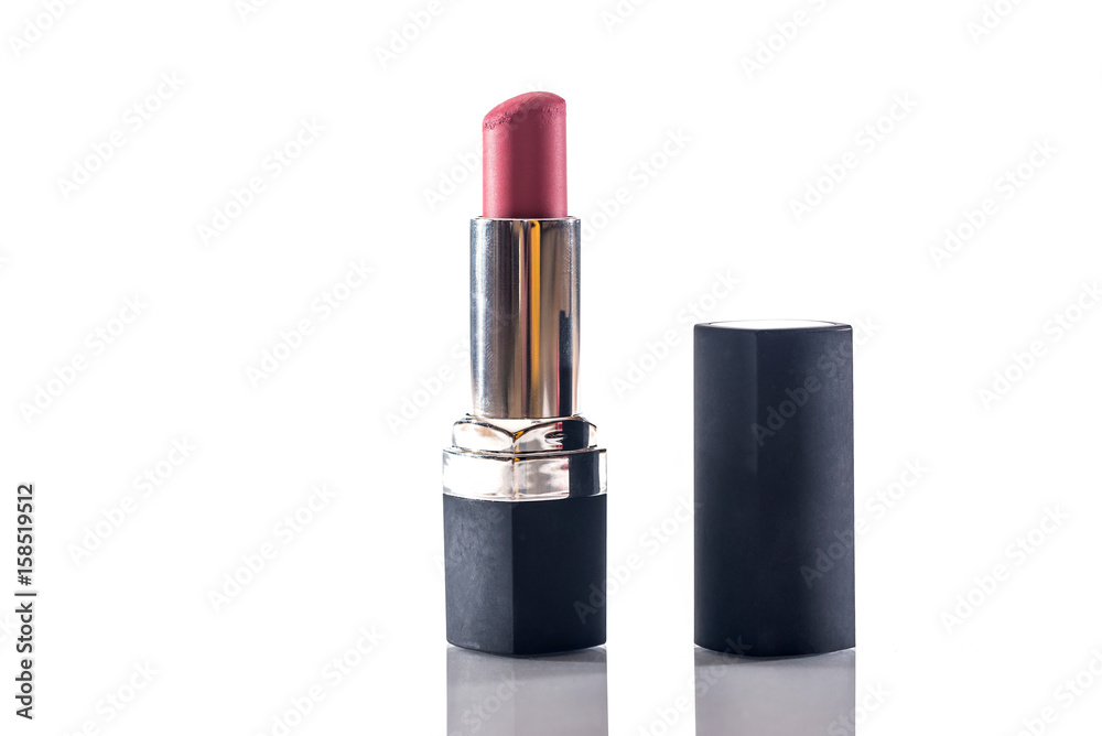 Obraz premium Red lipstick isolated on white background .