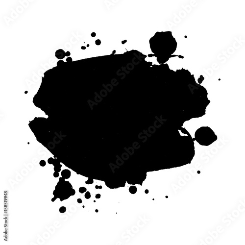 Abstract black ink blot background