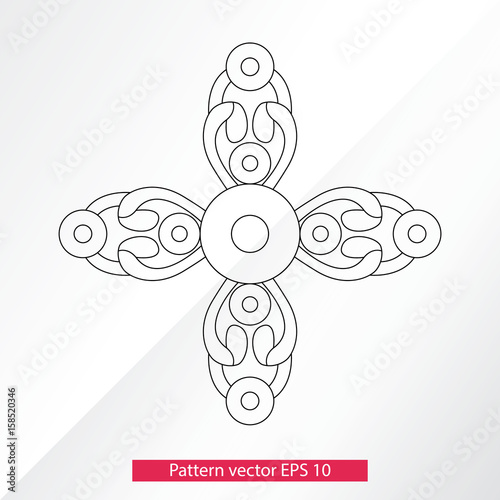 Ornament and decor, design elements. Decoration of the page. Vector illustration. Isolated on light background