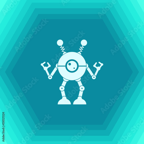Vector flat color robot toy