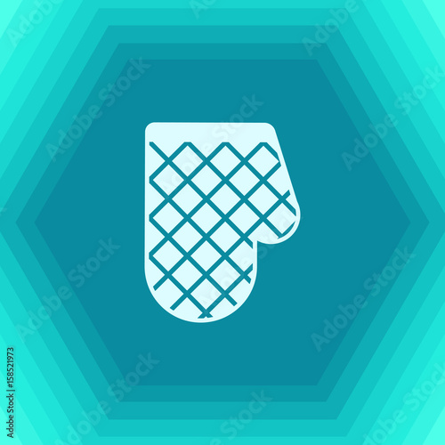 Vector retro flat kitchen glove and potholder