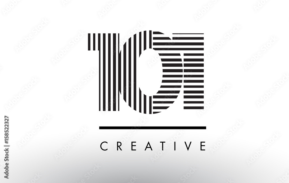 101 Black and White Lines Number Logo Design. 101 Black and White Lines Number Logo Design.