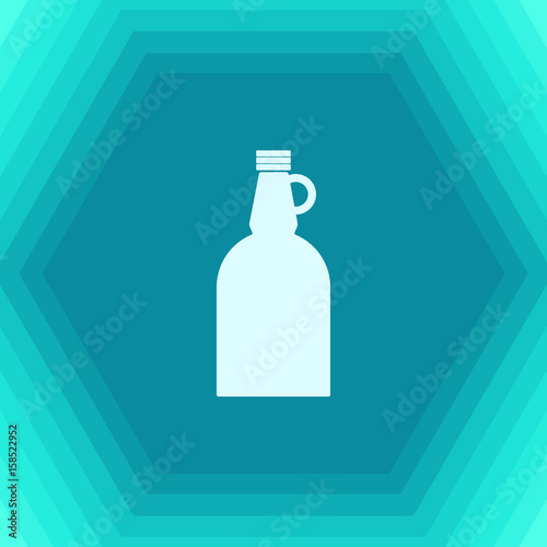 Vector flat apple cider vinegar bottle template