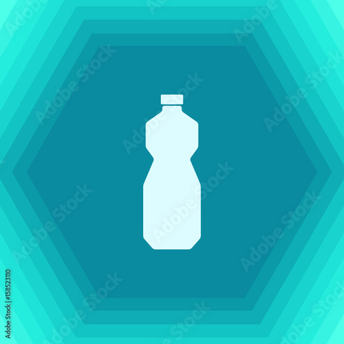 Vector flat sunflower oil bottle