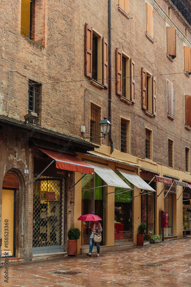 Fototapeta premium General view of the downtown streets Bologna italy