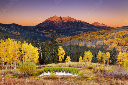 Autumn mountain landscape, Colorado, USA photo