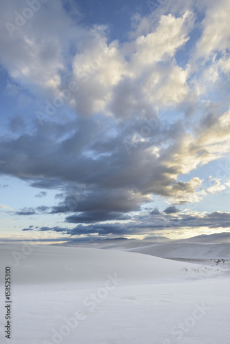 Dramatic Clouds at Sunset Over White Sands National Monument