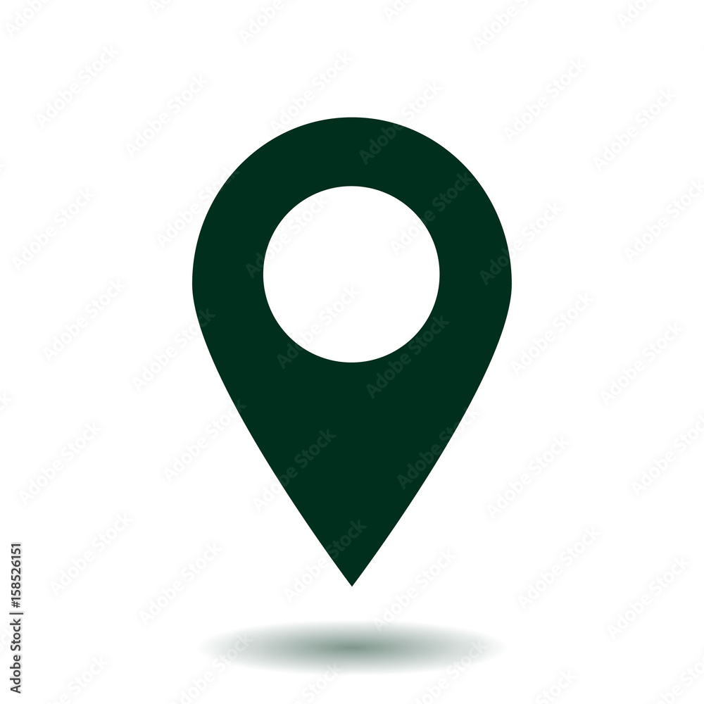 Map pointer icon. GPS location sign. Flat design style. Map pointer icon. GPS location sign. Flat design style.