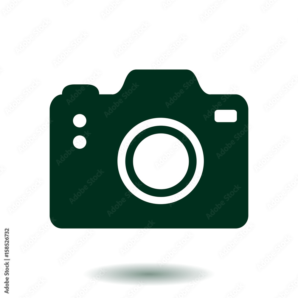 Photo camera symbol. DSLR camera sign icon. Digital camera. Flat design style. Photo camera symbol. DSLR camera sign icon. Digital camera. Flat design style.