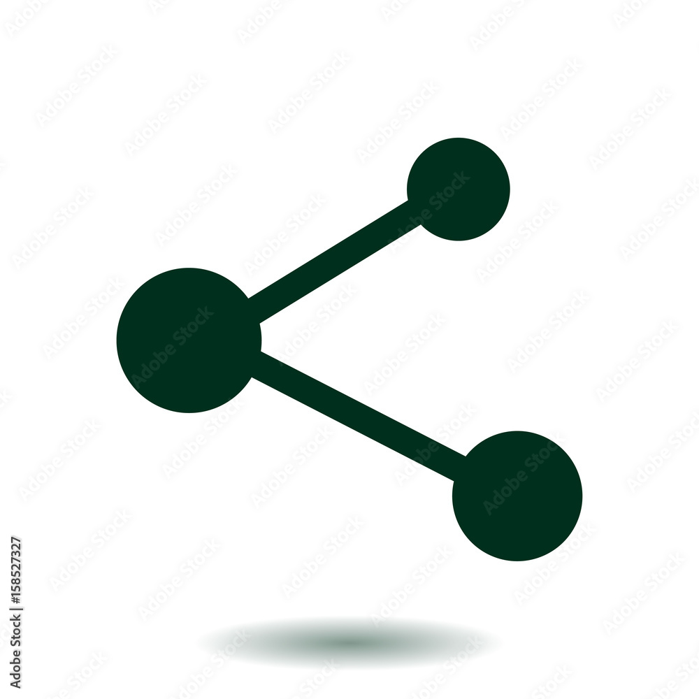 Share sign icon. Vector of flat design style. Share sign icon. Vector of flat design style.