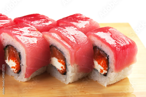 Traditional Asian food sushi