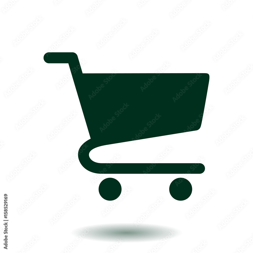 Flat icon of shopping chart. Add a product to the cart. Flat icon of shopping chart. Add a product to the cart.
