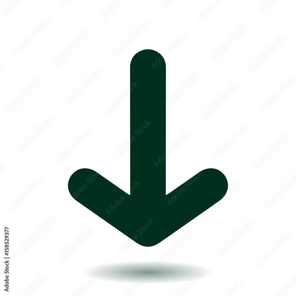 Arrow icon. Pointer direction for land navigation.